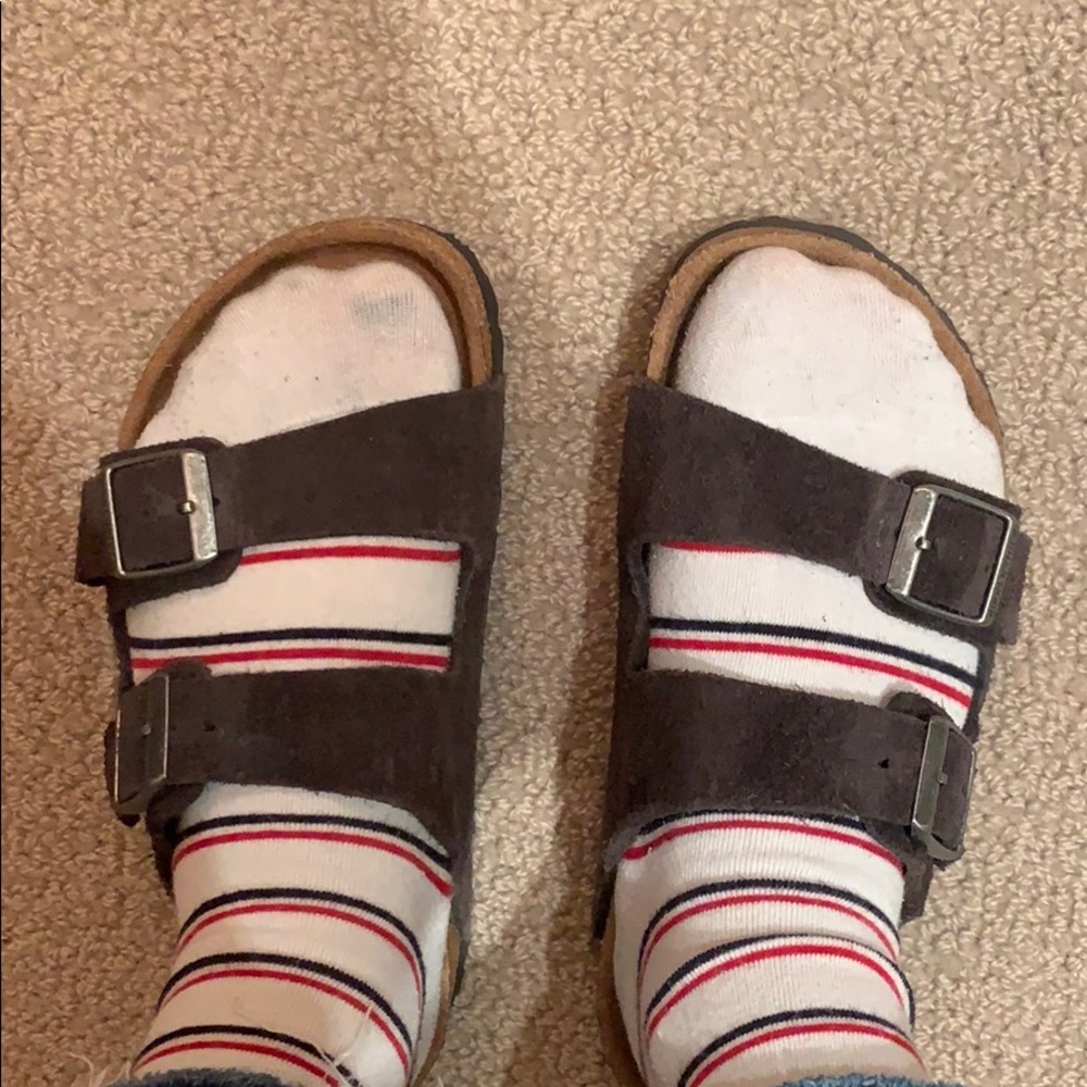 Grey Suede Birkenstocks